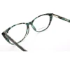 Mujer de ojo de gato gafas de marcos para las mujeres moda redonda gafas marcos de acetato gafas de leopardo patrón Rx rosa azul ► Foto 3/6