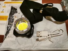 Headlamp Mini Flashlight Torch-Head Usb Rechargeable Portable Have-Battery-Red/white