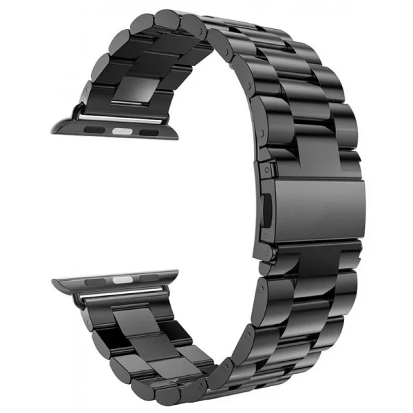 Strap Apple Watch steel bracelet large link 42 44mm(Black