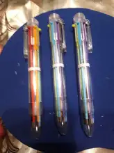 Lote de bolígrafos coloridos multifuncionales, 6 en 1, Multicolor, material escolar, 1 unids/lote