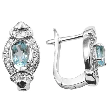 

Silver earrings with Topaz