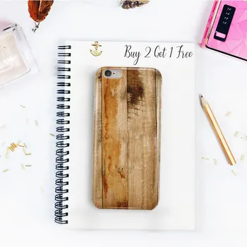 

Natural Wood iPhone Case for iPhone X Xs Xr Max 8 Plus 7 6 6s 5 5s SE Cell Cover High Quality Print - Clear Rubber Case