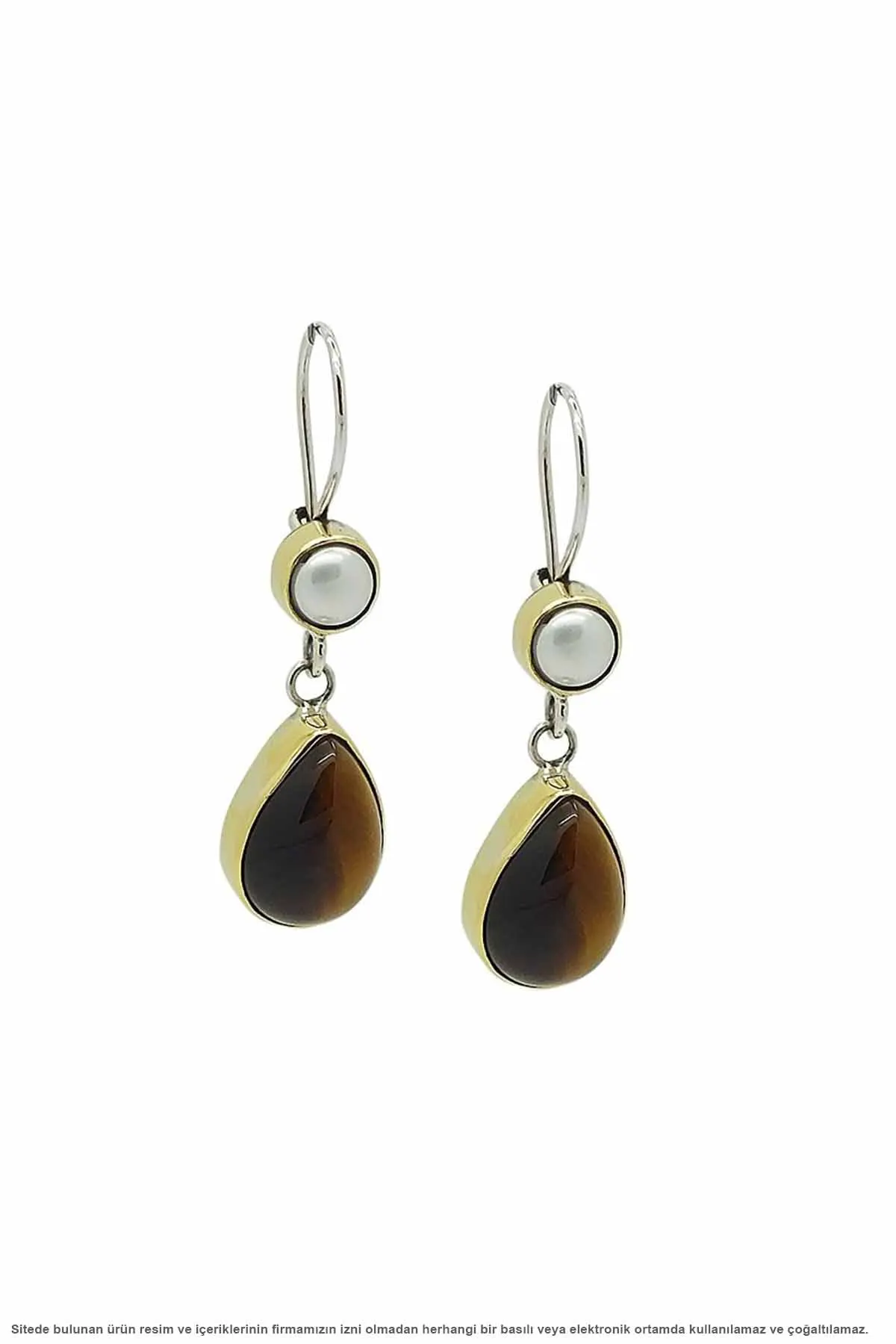 

Silver Tiger Eye Stone Women Earrings
