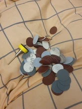 Discos de lijado de 1 pulgada + almohadilla de lijado de bucle, 1 pulgada + 1/8 pulgadas, conjunto mixto de lija, 100 Uds.
