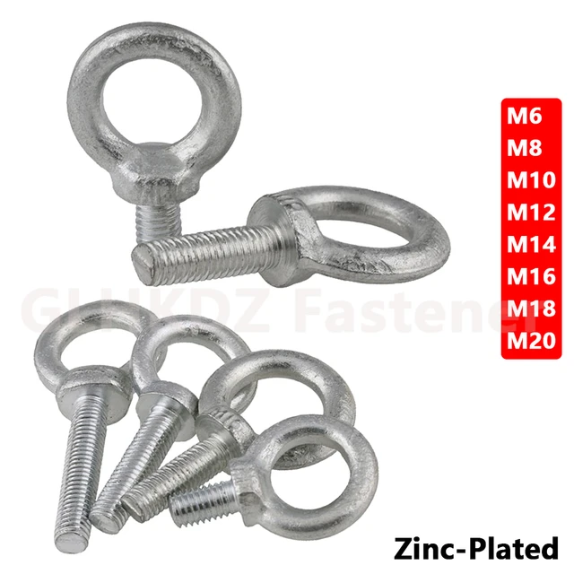 25 pieces ring screw M8 DIN 580 steel galvanized ring screws crane eyelets  lashi