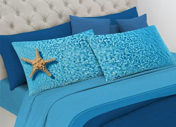 

Full bed sheets 100% cotton line digital Spin Off design water