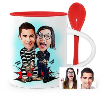 

Personalized Valentine Cartoon Red Spoon Mug Cup-7