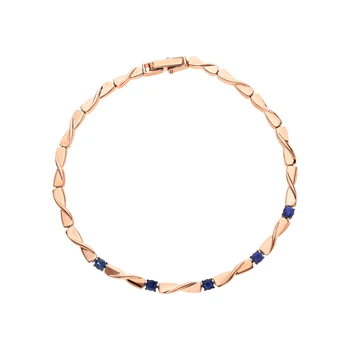 

Gold bracelet with sapphires sunlight