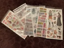 Pegatinas Kawaii para cuaderno, pegatinas de papel precioso para niños, álbum de recortes diario, pegatinas de fotos, paquete de 3 hojas