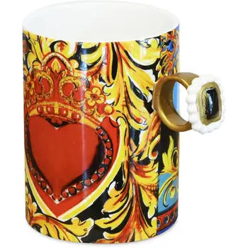 

Very Special Espresso Turkish Coffee Cup Pattern Single Heart Old School Tattoo and Emerald Ring Pattern
