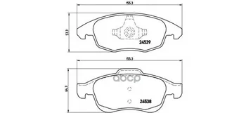 

Brake disc pads front. Citroen Berlingo (B9) 04/08- / Citroen Berlingo box (B9) 04/08-brembo art. p61083