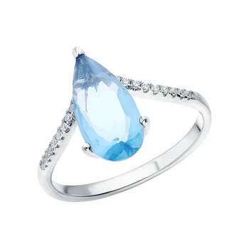

Silver ring with zirconium, sieve and cubic zirconium sunlight sample 925 test