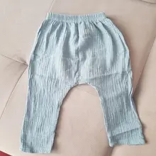 Ankle-Length-Pants Linen Baby-Boys Kids Children Summer Pleated Solid-Color New for Harem-Pants