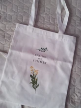 Handbag Shopper-Bags Canvas Large Tote Flowers-Printing Eco Cotton-Cloth Reusable Casual