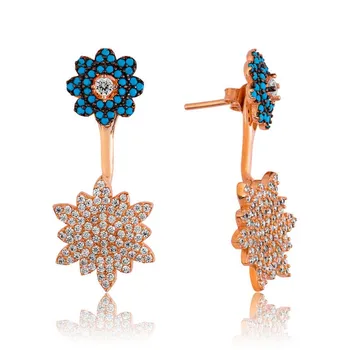

Teleplus Silver Magic Flower Earrings