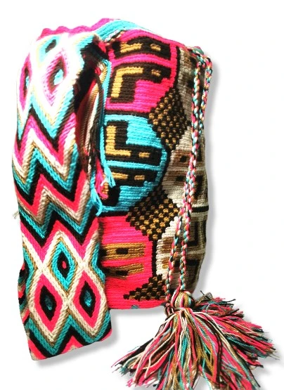 Bolsos Colombianos mochilas Wayuu, tanto para mujer para hombre. Auténticos bolsos, hechos con ayuda de pequeña maquinaria por las tribus aborígenes,|Bolsas con cordón| - AliExpress