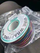 One Roll 8 Colors 30AWG Wire Wrapping Wire, Tinned Copper Solid, PVC insulation