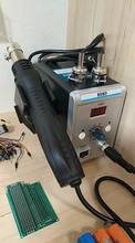 Pistola de aire caliente 858D, estación de soldadura 2 en 1, 700W, 110V, 220V, BGA refundido, SMD, SMT, herramienta de reparación de soldadura, pistola de calor, LED Digital