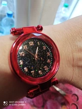 Reloj de pulsera de cuarzo con diamantes de imitación para mujer, cronógrafo de lujo con diseño de estrellas magnéticas, a la moda