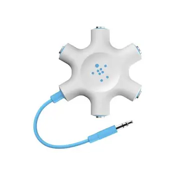 

Multi splitter headphone 1 male 3,5mm / 5 female Jack 3,5mm blue and white Rockstar F8Z274BTBLUBELKIN15.89