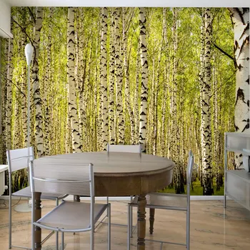 

Wall mural-forest Birch-200x154 cm