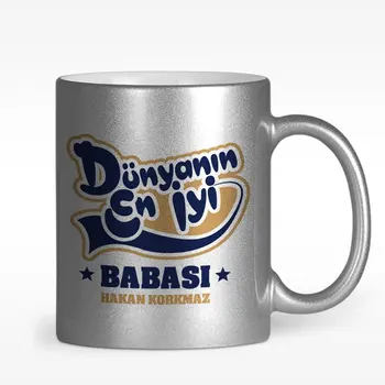 

Personalized World Best Father Design Silver-Gilt Mug Cup-3