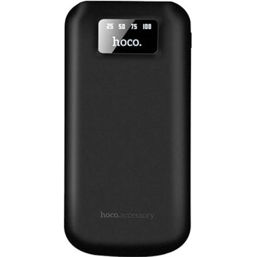 Внешний аккумулятор powerbank Hoco, B26 Black, 2 порта USB, вход Micro и Lightning 2.1А, 10000 мАч, индикатор, черный