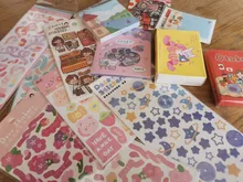 Calcomanías brillantes de PVC decorativas de la serie Blue Star, etiqueta de palo de Scrapbooking, diario, papelería, álbum, pegatina de cinta de ballena, 1 Uds.