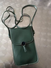 Bolso de teléfono móvil con pantalla táctil transparente para mujer, bandolera con cadena de PU, con solapa pequeña, 2021