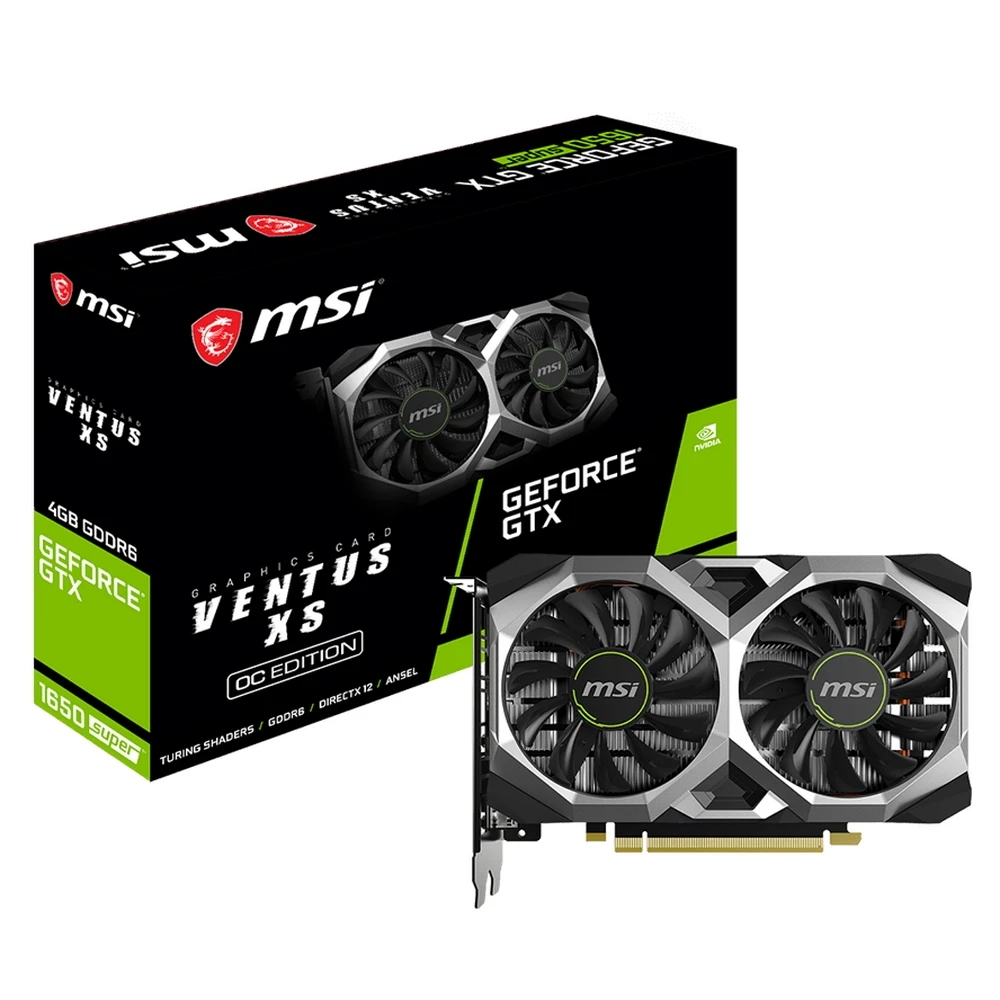 Видеокарта MSI Ventus nVidia GeForce GTX 1650 Super 1740MHz 4096MB 12000MHz 128 bit RTL [GTX SUPER VENTUS XS OC]|Графические