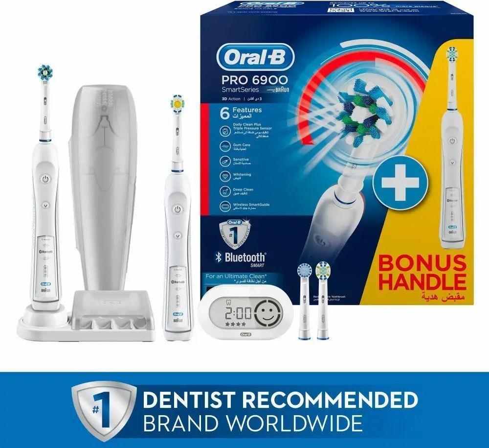 Oral-B Genius 6900 Electric Toothbrush Powered by Braun-6000 x 2 BLUETOOTH Oral-B Genius 6900 Electric Toothbrush Powered by Braun-6000 x 2 BLUETOOTH