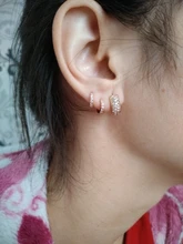 ROXI-pendientes de aro con cristales de circonita negra para mujer, joyas clásicas Punk, Voor Vrouwen, plata 925