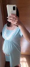 Bata de maternidad para mujeres embarazadas, pijama para dormir de encaje, Ropa de embarazo