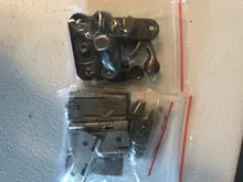 Caja de madera para guardar vino, pestillo de palanca para muebles, bolso de cuero, Maleta, cierre de gancho, 3 tamaños de color