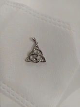 Joyería Vintage Triquetra Trinity collar de colgante de nudo collares y colgantes de Plata de Ley 925 para mujer (JewelOra NE101914)