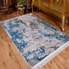 Нескользящий бархатный сине-серый ковер турецкого качества Антибактериальный шелковистый мягкость гостиная кухня ванная комната спальня