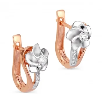 

Kabarovsky earrings with 10 diamonds in red gold