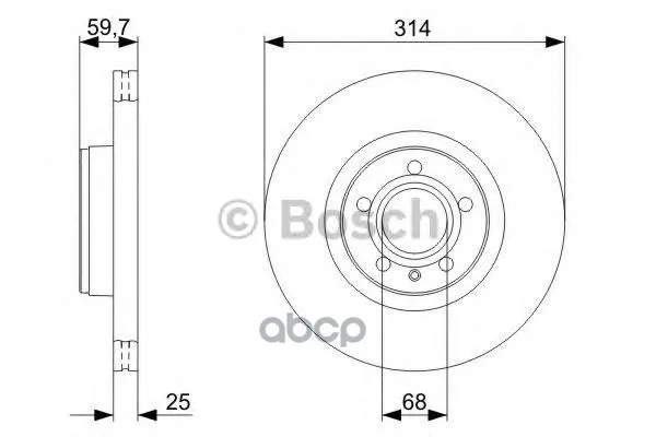 Тормозной Диск Передний Bosch арт. 0986479301