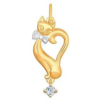 

Sokolov pendant with 1 cubic zirconia in red gold