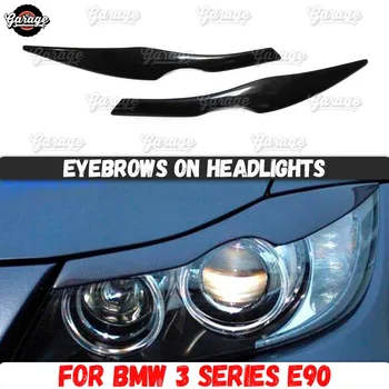 

Eyelids for headlights case for BMW E90 2005-2010 ABS plastic pads cilia eyebrows covers accessories car styling tuning