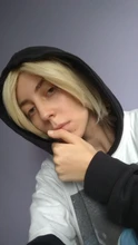 Ccutoo-Peluca de cabello sintético de 12 pulgadas, pelo corto Rubio peludo, capas esponjosas, fiesta, pelucas de Cosplay, Seraph of the End, Mikaela, Hyakuya