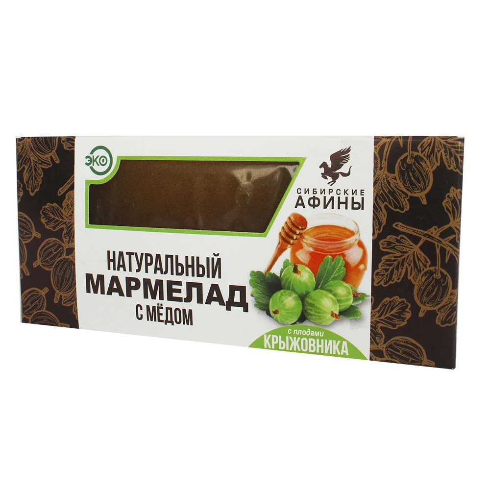 Мармелад Сибирские Афины сибирский на меду с крыжовником 200гр | Красота и
