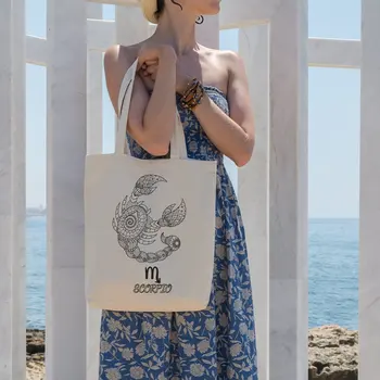 

Angemiel Bag Scorpio Crab Zodiac Shopping Beach Tote Bag