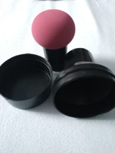 Esponja de maquillaje sin látex, polvo de cabeza de seta, base líquida, soplo seco y húmedo, herramienta cosmética multifunción, caja de almacenamiento de Tamp