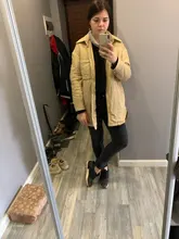 Shirt Jacket Outwear Oversized Coat Spring Warm-Button Thin PUWD Chic Fashion Woman Ladies