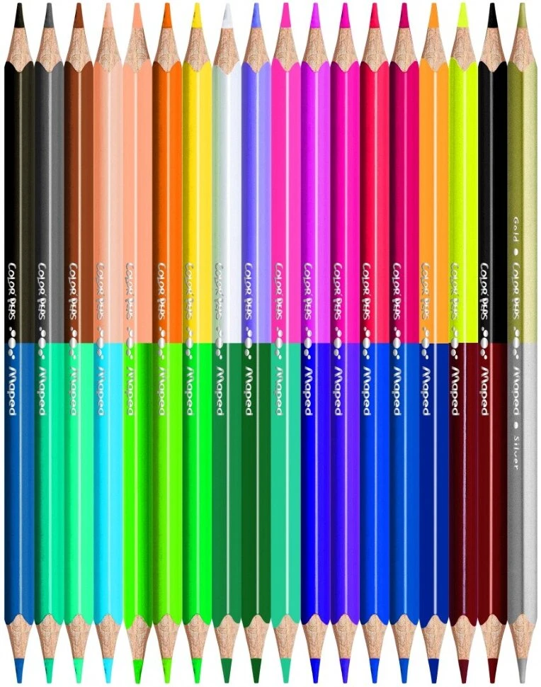 Maped. Pencils colored "color'peps duo" sided (18 PCs 36 col.) арт.829601  (3154148296010)|Colored Pencils| - AliExpress