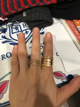 Tocona 15 unids/set, Virgen María Anillos de oro para mujer corazón manos de Fátima Anillos Cruz hoja geométrica Kольцо de joyería 7056