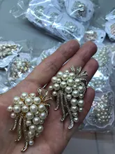 Pins Flower-Plant-Brooch Imitation-Pearl Women Assorted-Designs And Baiduqiandu for Factory-Direct-Crystal-Diamante