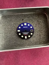 Esfera de reloj azul de 28,5mm, accesorios para reloj 7S26 0020 SKX007, novedad