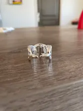 Foxanry-anillos de fiesta de Plata de Ley 925, cadena Simple hueca, Cruz, geométrica, diseño creativo hecho a mano, regalos de joyería para novia